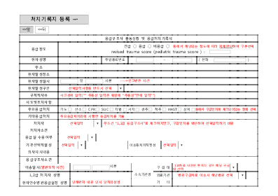 응급처치기록지